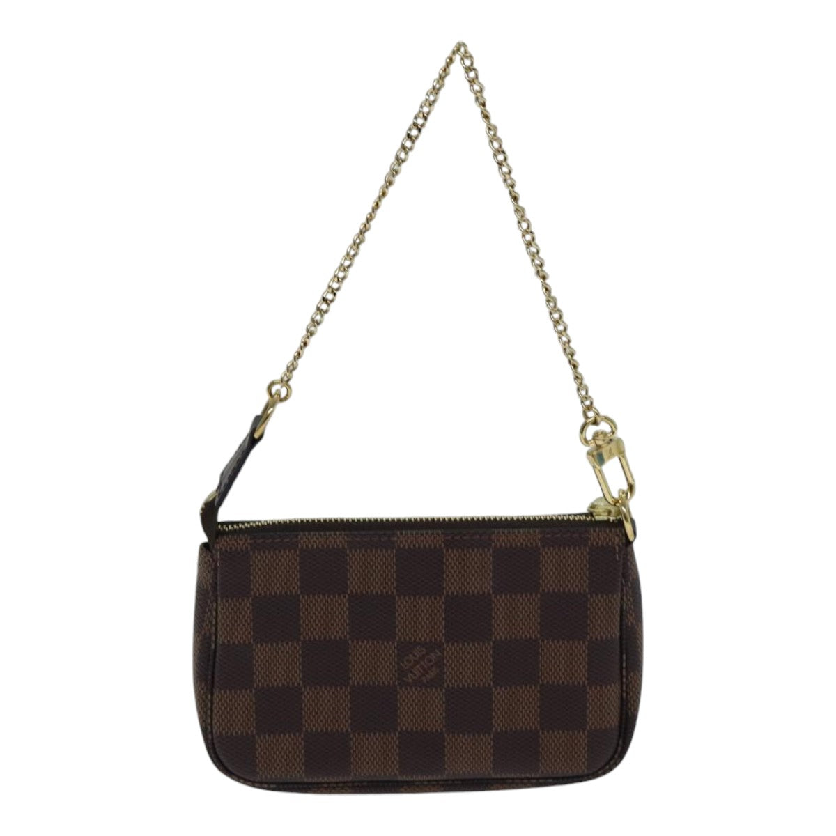 LOUIS VUITTON Damier Ebene Mini Pochette Accessoires Pouch N58009 LV Auth ac3267
