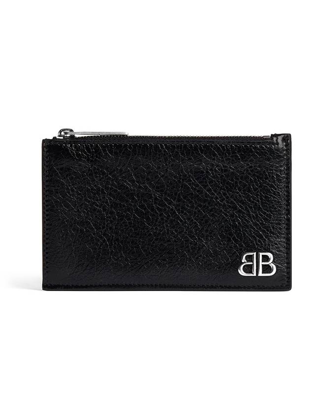 Luxury Balenciaga Trending 2026 Monaco Long Coin Card Wallet Black
