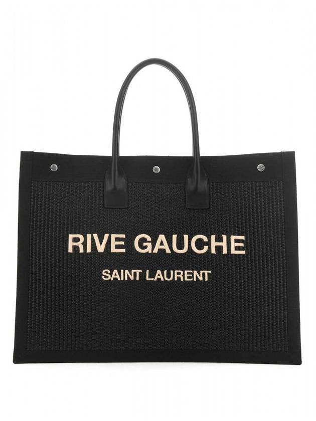Luxury Saint Laurent Trending 2025 Rive Gauche Large Tote Bag Black