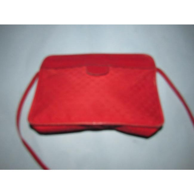 Gucci Vintage Purses Red Gg Canvas Clutch
