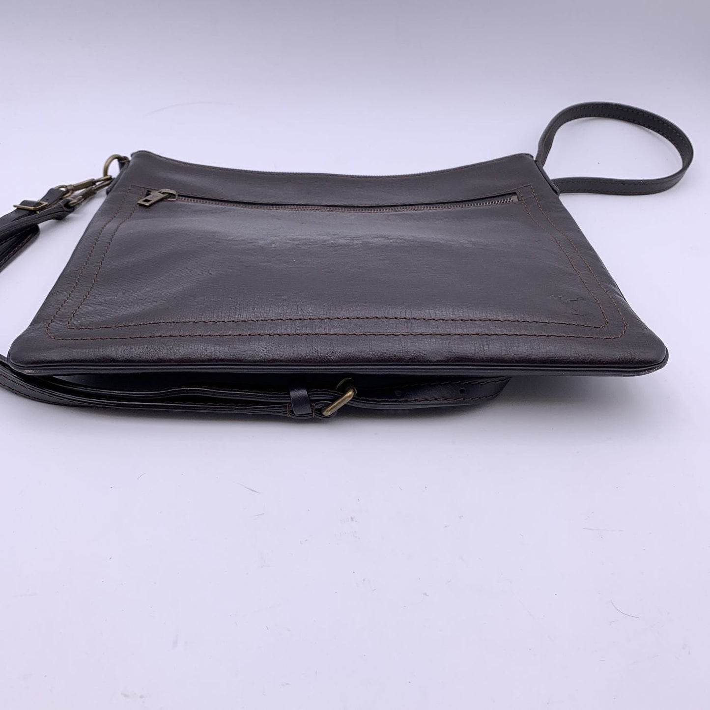 LOUIS VUITTON Brown Utah Shawnee Mm Leather Shoulder Bag