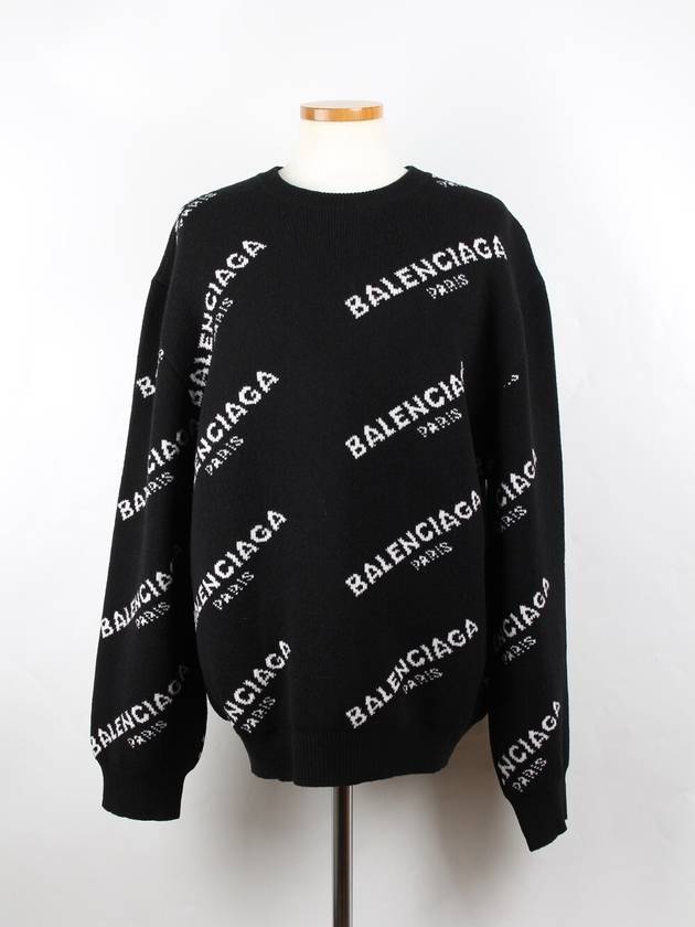 Luxury Balenciaga Trending 2026 Paris multi logo knit XL