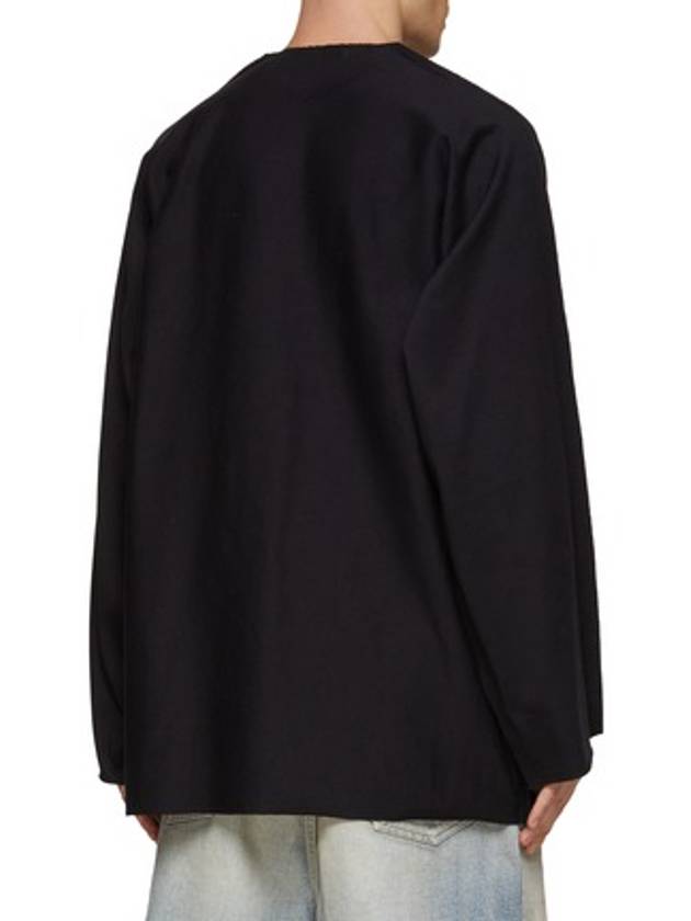 Luxury Balenciaga Trending 2026 Icon Flat Long Sleeve T-Shirt Black