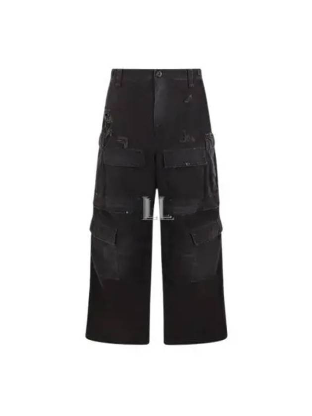 Luxury Balenciaga Trending 2026 Cargo Straight Pants Black