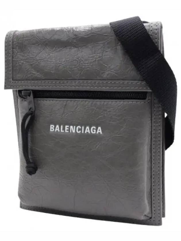 Luxury Balenciaga Trending 2026 Explorer Leather Cross Bag Grey