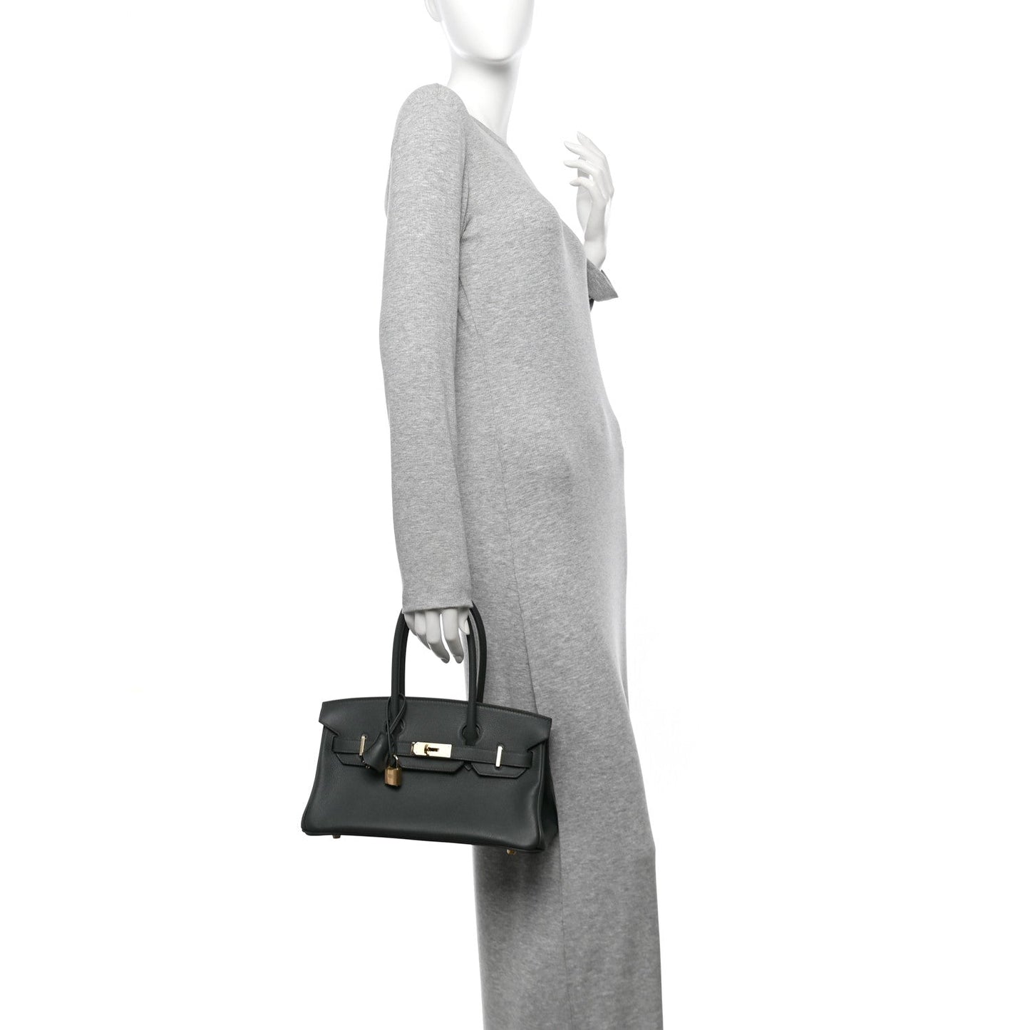 Hermes Evercolor Shoulder Birkin Light 29 Vert Mangrove