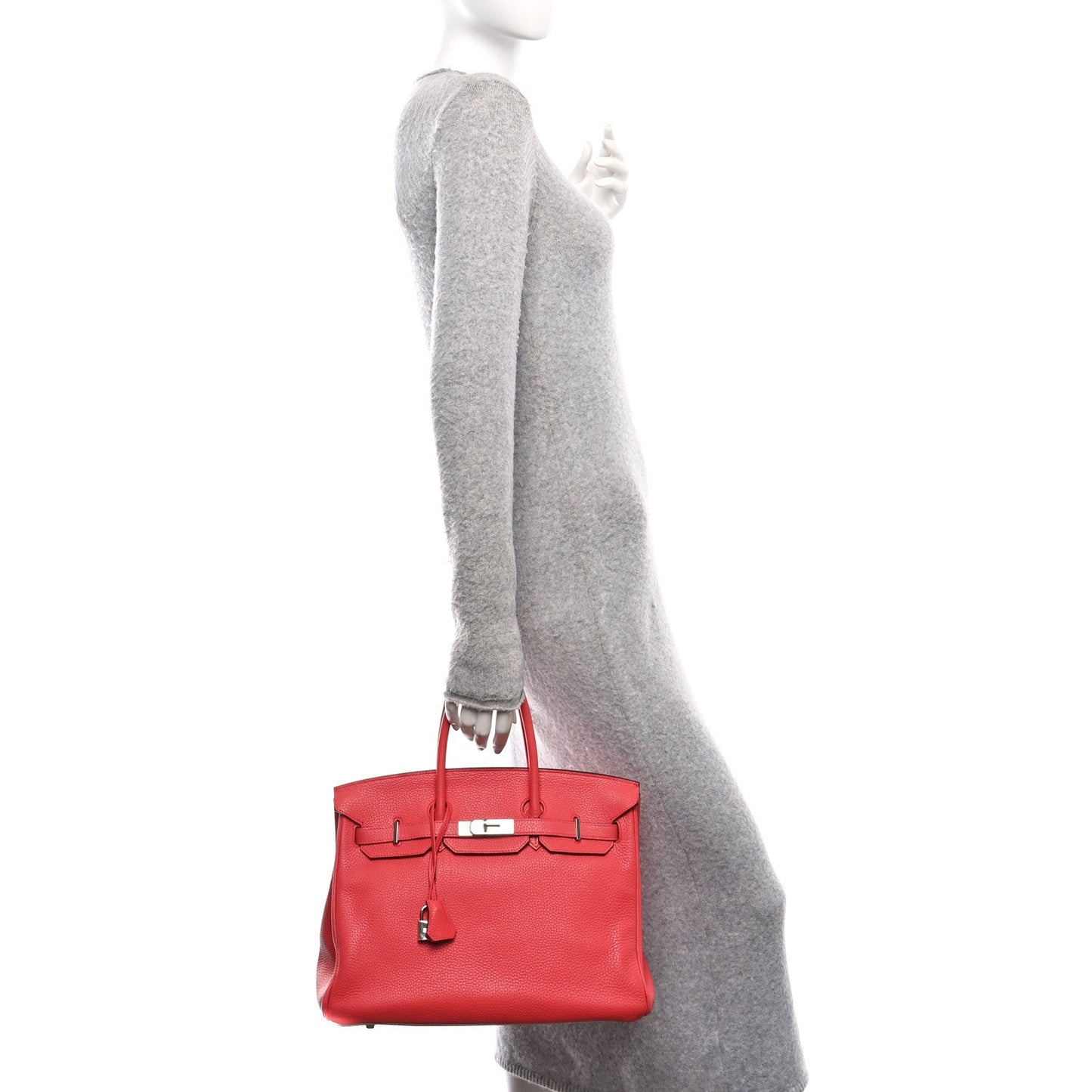 Hermes Taurillon Clemence Birkin 35 Bougainvillea