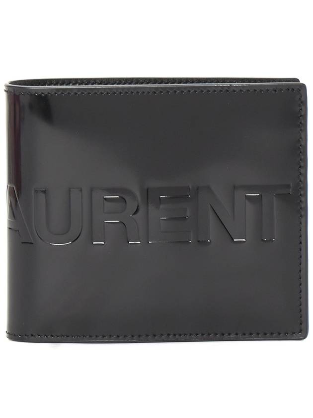 Luxury Saint Laurent Trending 2025 East West Half Wallet Black