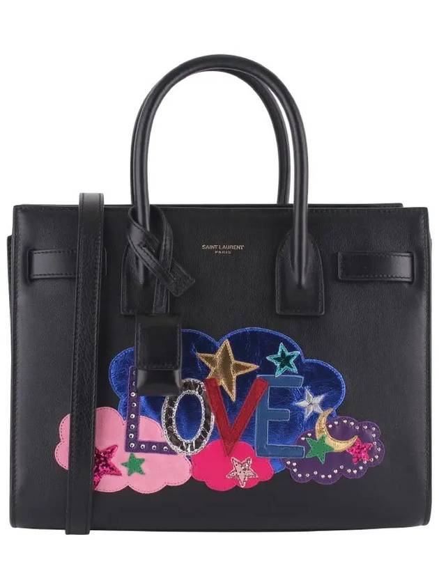 Luxury Saint Laurent Trending 2025 Sac De Jour Love Baby Patchwork Tote Bag Black