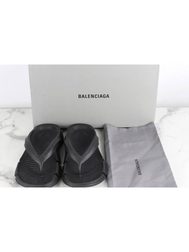 Luxury Balenciaga Trending 2026 Flip flop slippers black 36 230