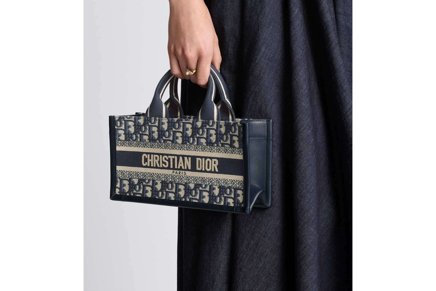 Dior Book Tote Leather Canvas Tote