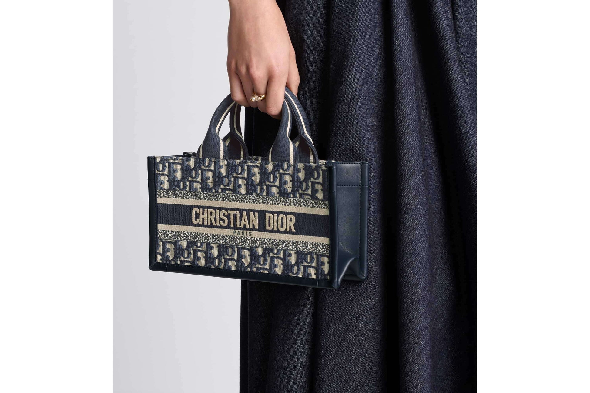 Dior Book Tote Leather Canvas Tote