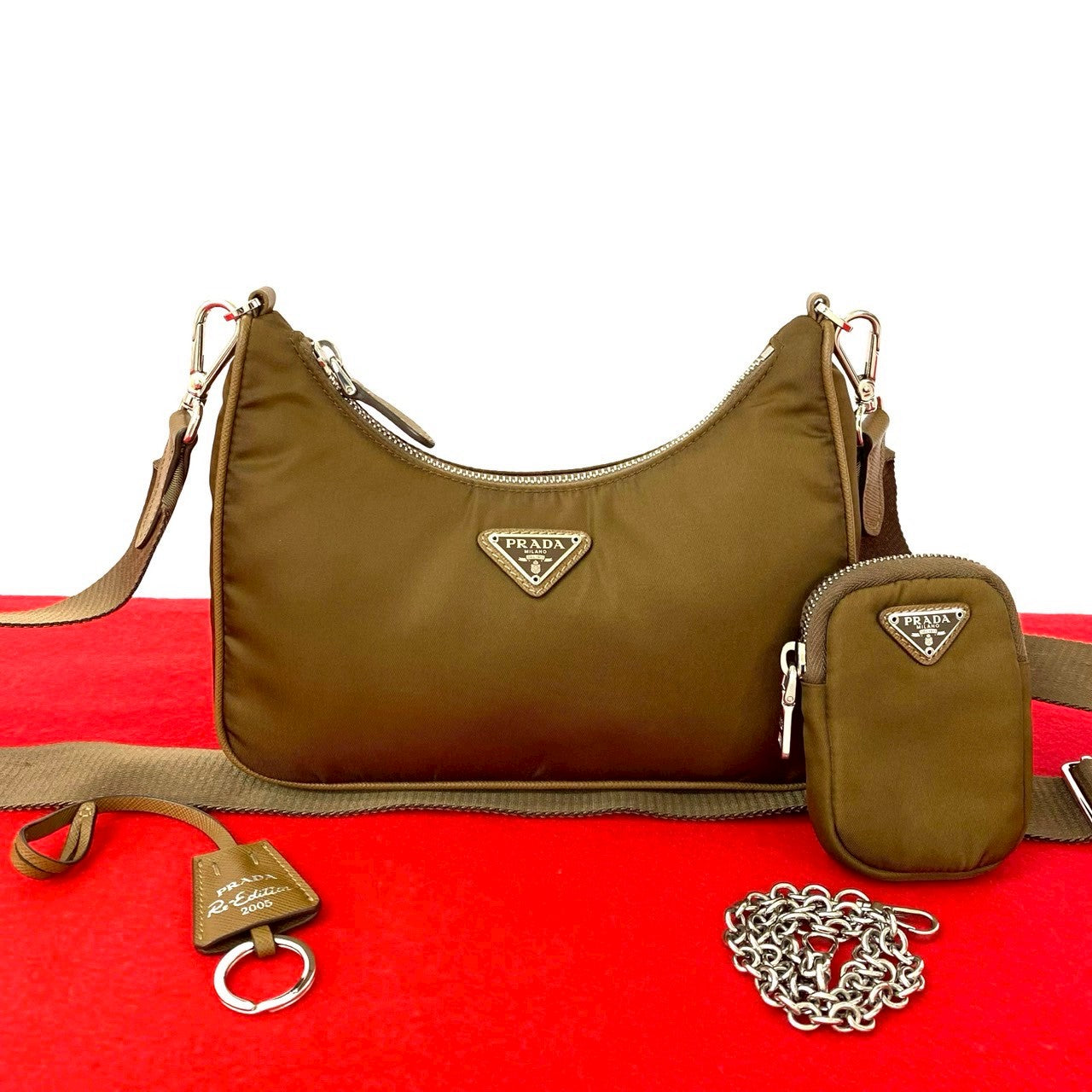 Prada Nylon Saffiano 2way Shoulder Bag