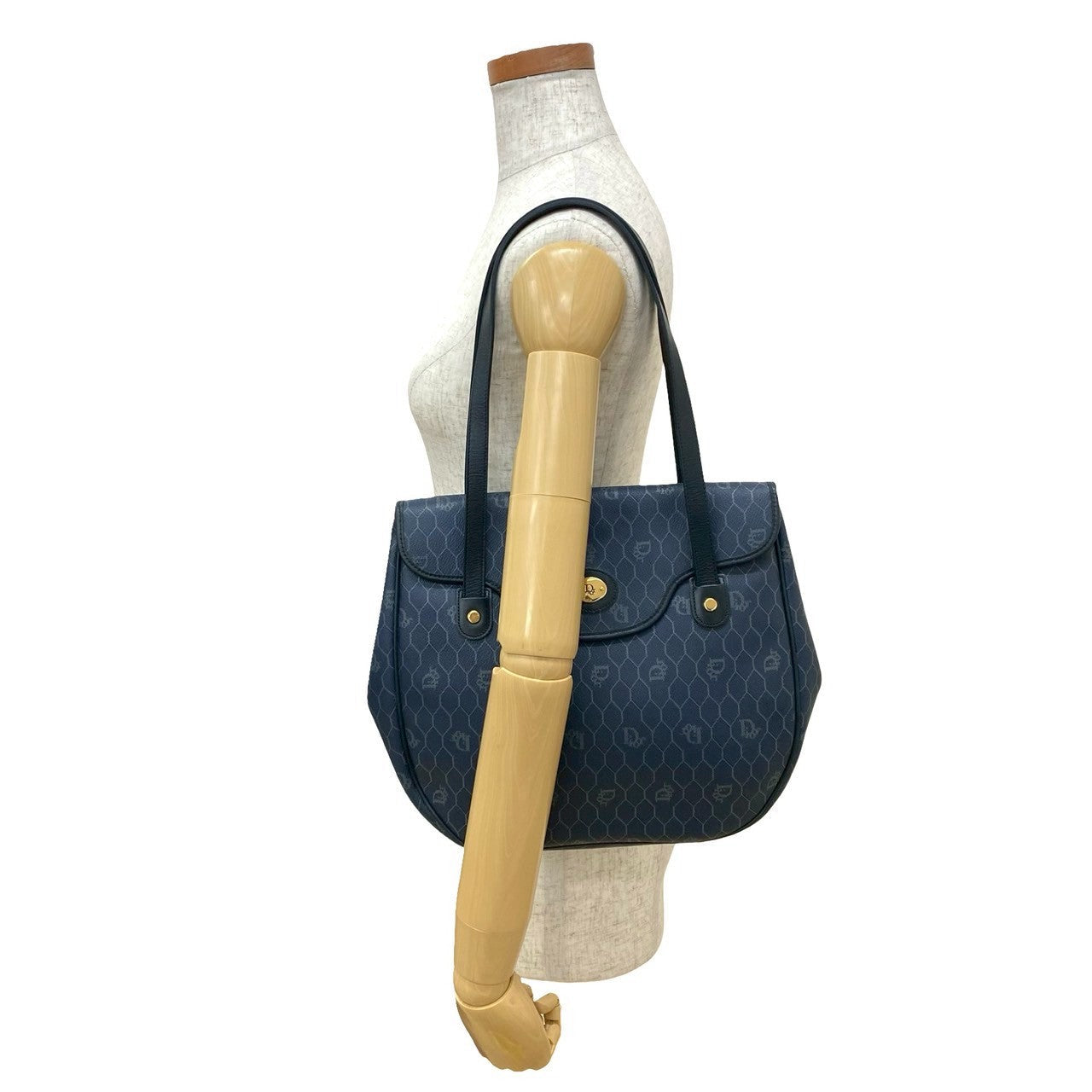 Christian Dior Honeycomb Pattern Leather Tote Bag
