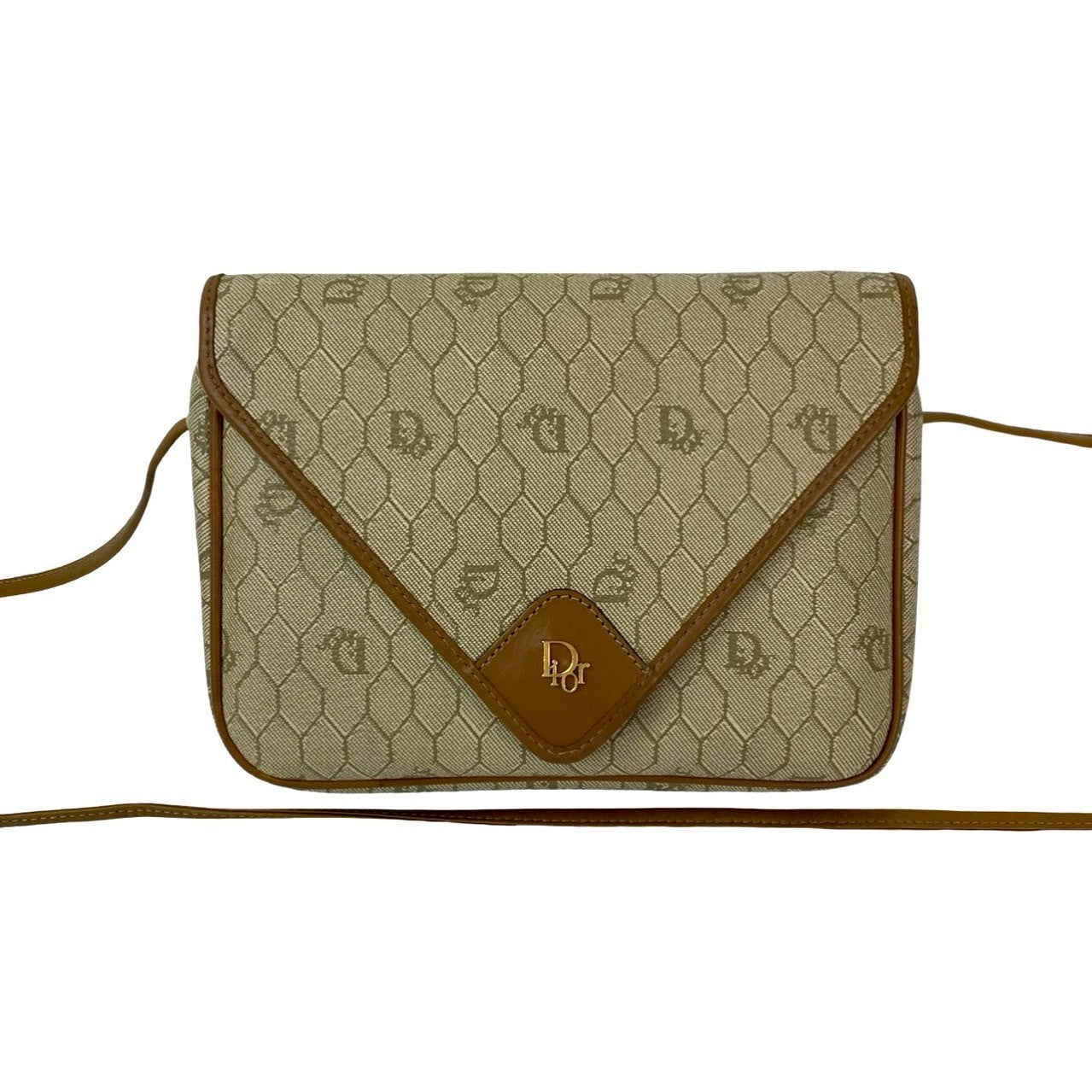 Christian Dior Honeycomb Pattern PVC Leather Shoulder Bag