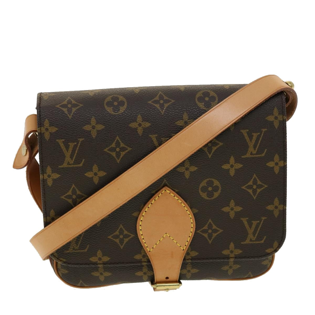 LOUIS VUITTON Monogram Cartouchiere MM Shoulder Bag M51253 LV Auth am3103