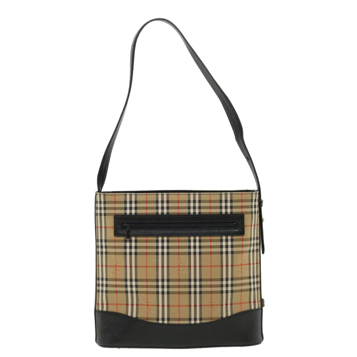 Luxury Burberry Nova Check Shoulder Bag Beige Auth am3155