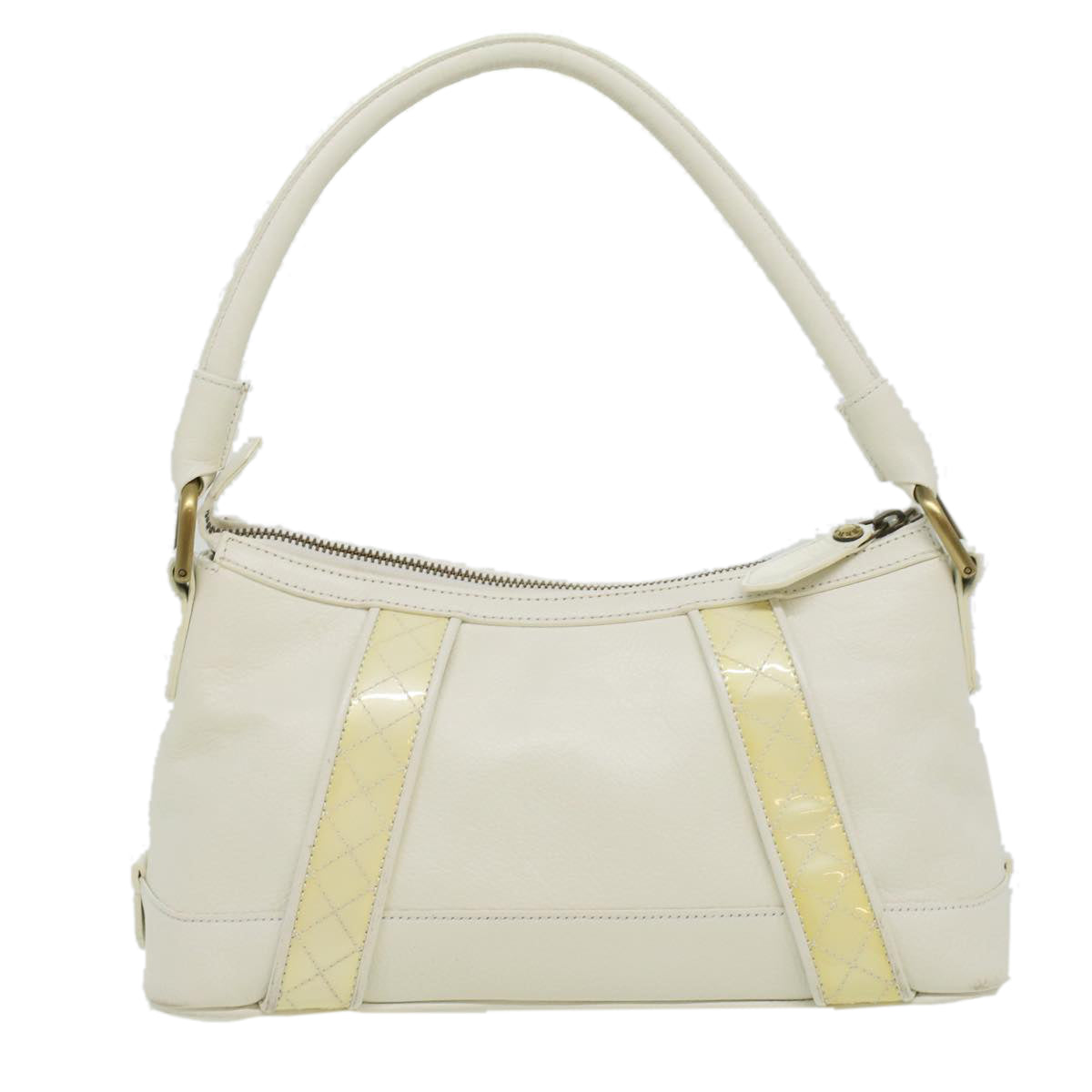 Luxury Burberry Shoulder Bag Leather White Auth am3357