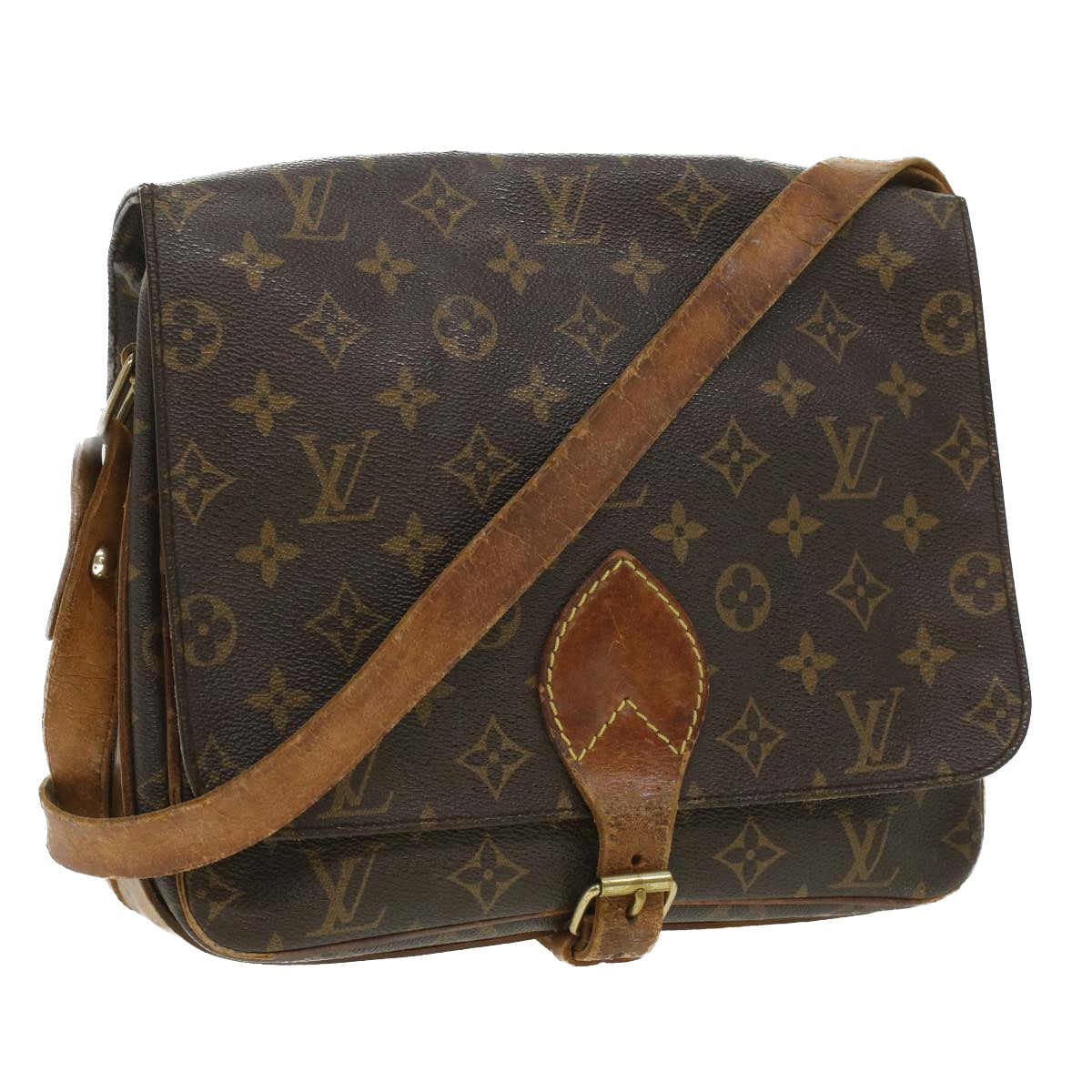 LOUIS VUITTON Monogram Cartouchiere GM Shoulder Bag M51252 LV Auth am3690