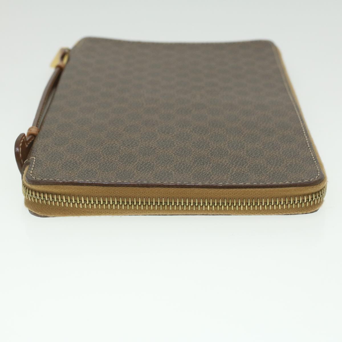Luxury CELINE Macadam Canvas Travel Case PVC Leather Brown  am3943