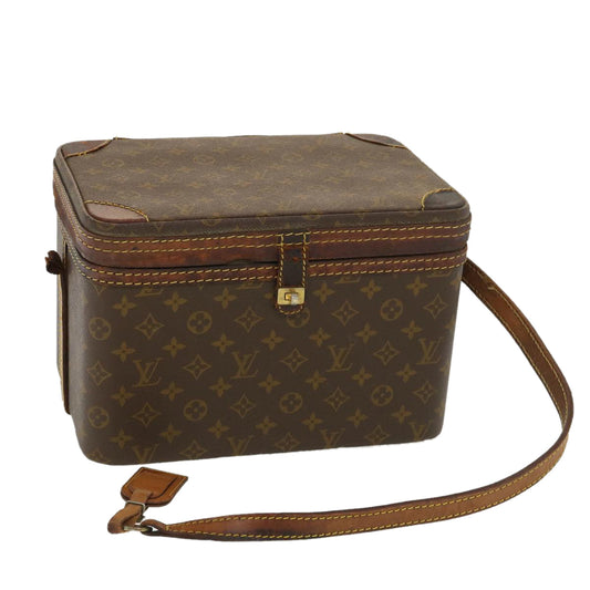LOUIS VUITTON Monogram Train Case Cosmetic Pouch M23820 No.198 LV am4104