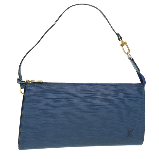 LOUIS VUITTON Epi Pochette Accessoires Pouch Blue M52985 LV am4124