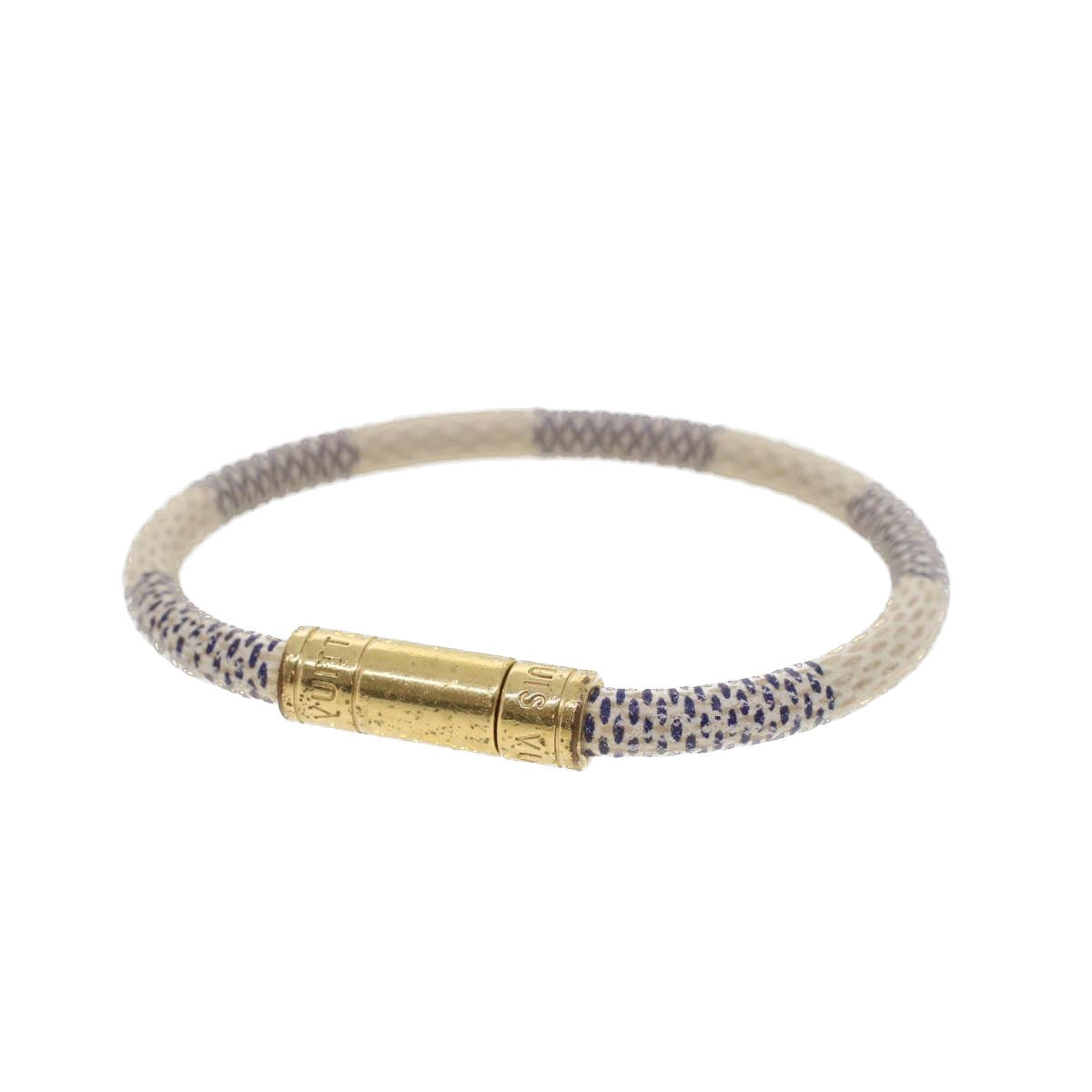 LOUIS VUITTON Damier Azur Bracelet Keep It Bracelet M6138F LV  am4460