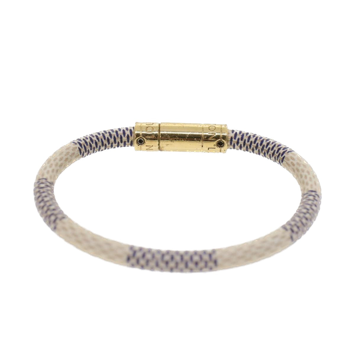 LOUIS VUITTON Damier Azur Bracelet Keep It Bracelet M6138F LV  am4460