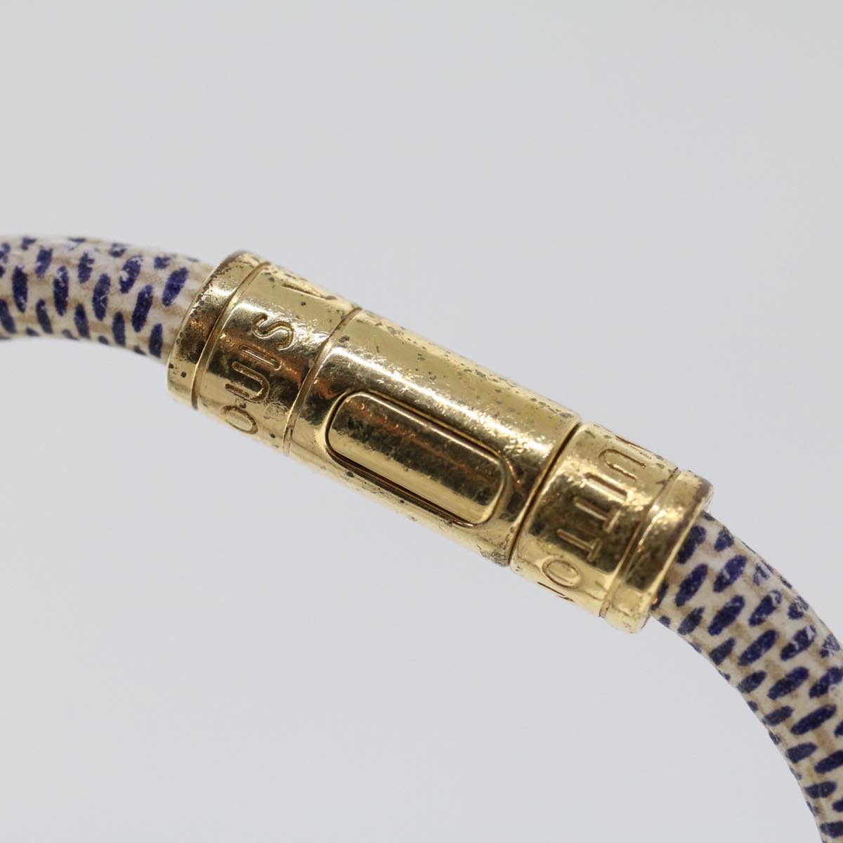 LOUIS VUITTON Damier Azur Bracelet Keep It Bracelet M6138F LV  am4460