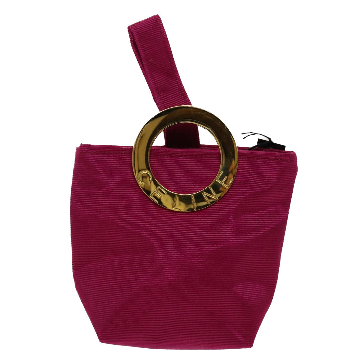 Luxury CELINE Circle Pouch Nylon Pink  am4821