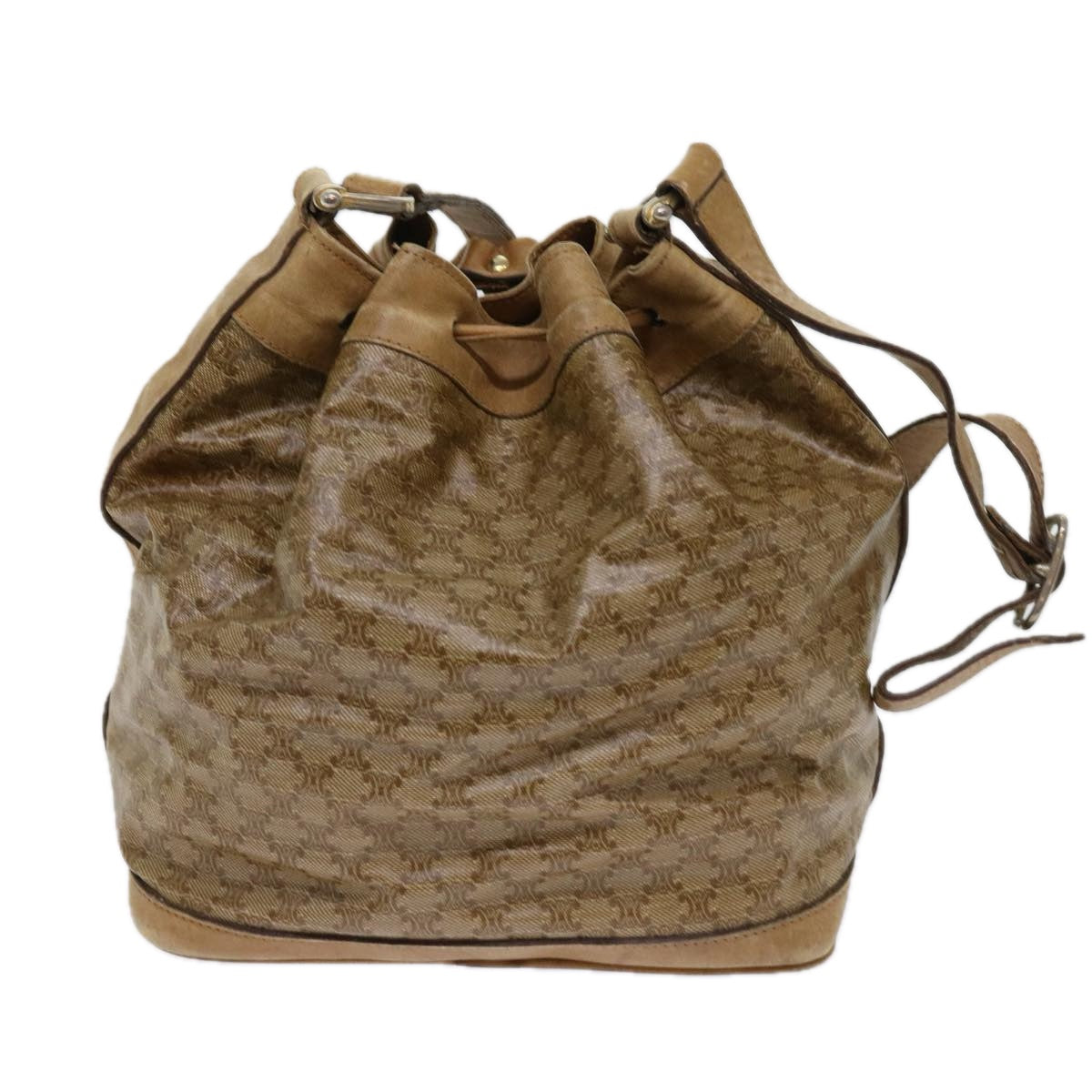 Luxury CELINE Macadam Canvas clutch Shoulder Bag Coated Canvas 2Set Beige am5464