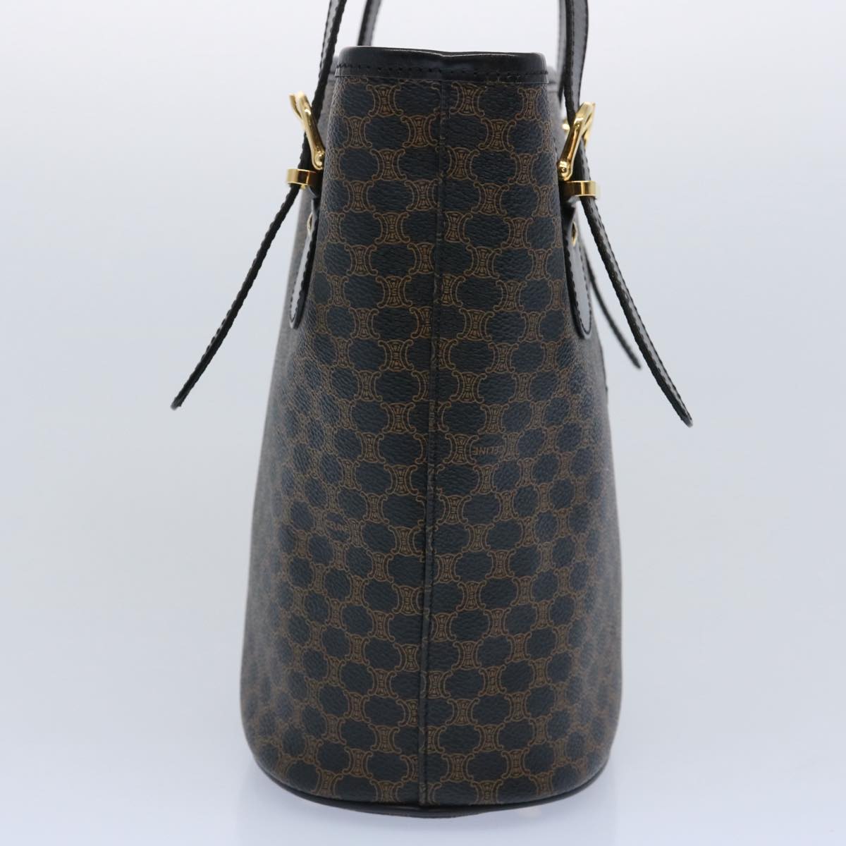 Luxury CELINE Macadam Canvas Tote Bag PVC Leather Black  am5509
