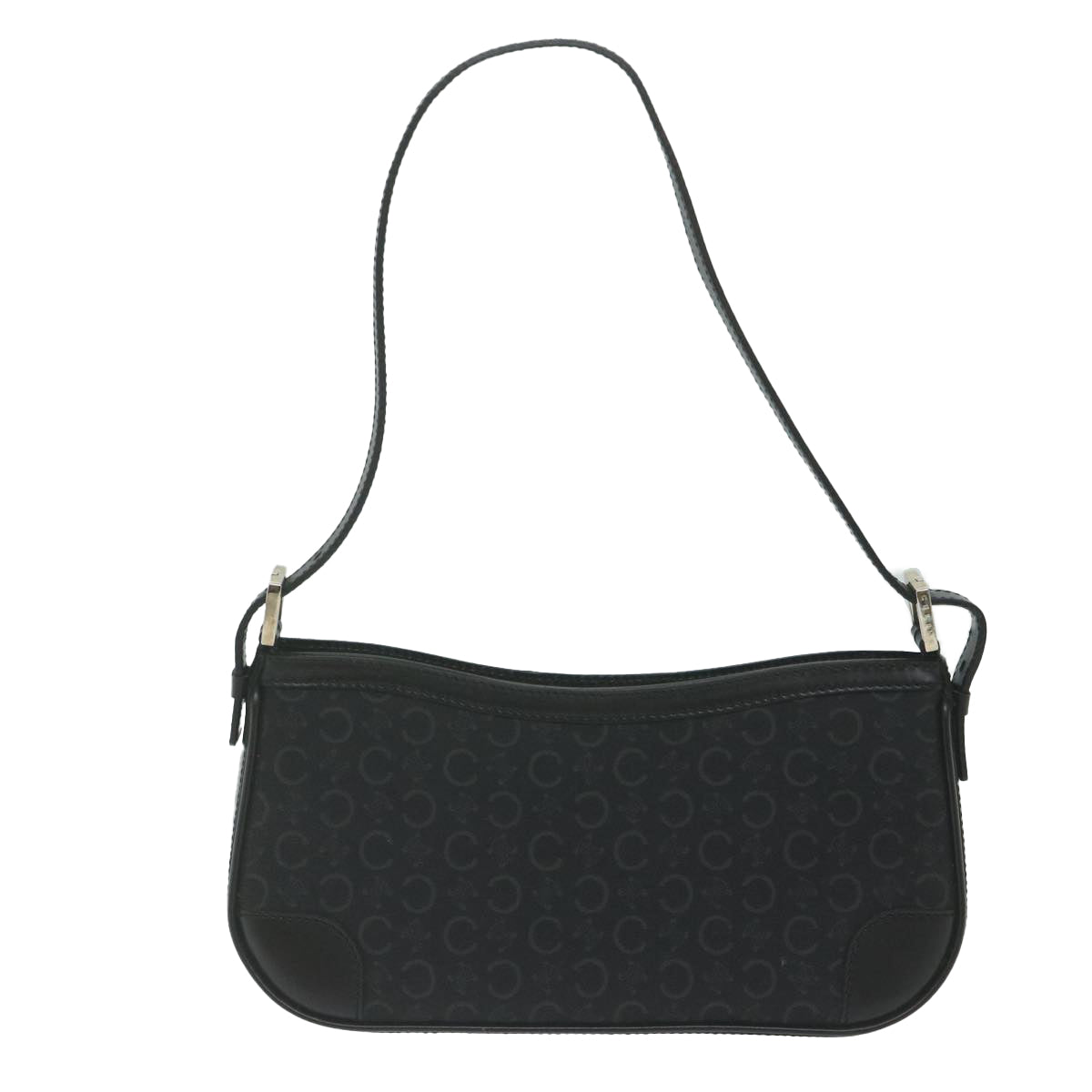 Luxury CELINE C Macadam Canvas Shoulder Bag Black  am5538
