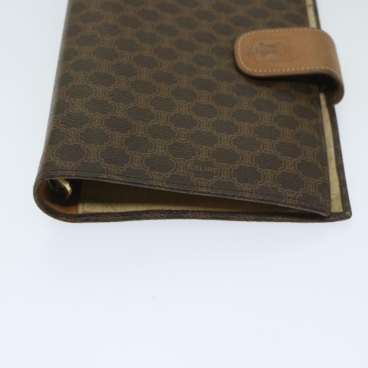 Luxury CELINE Macadam Canvas Day Planner Cover PVC Brown  am5982