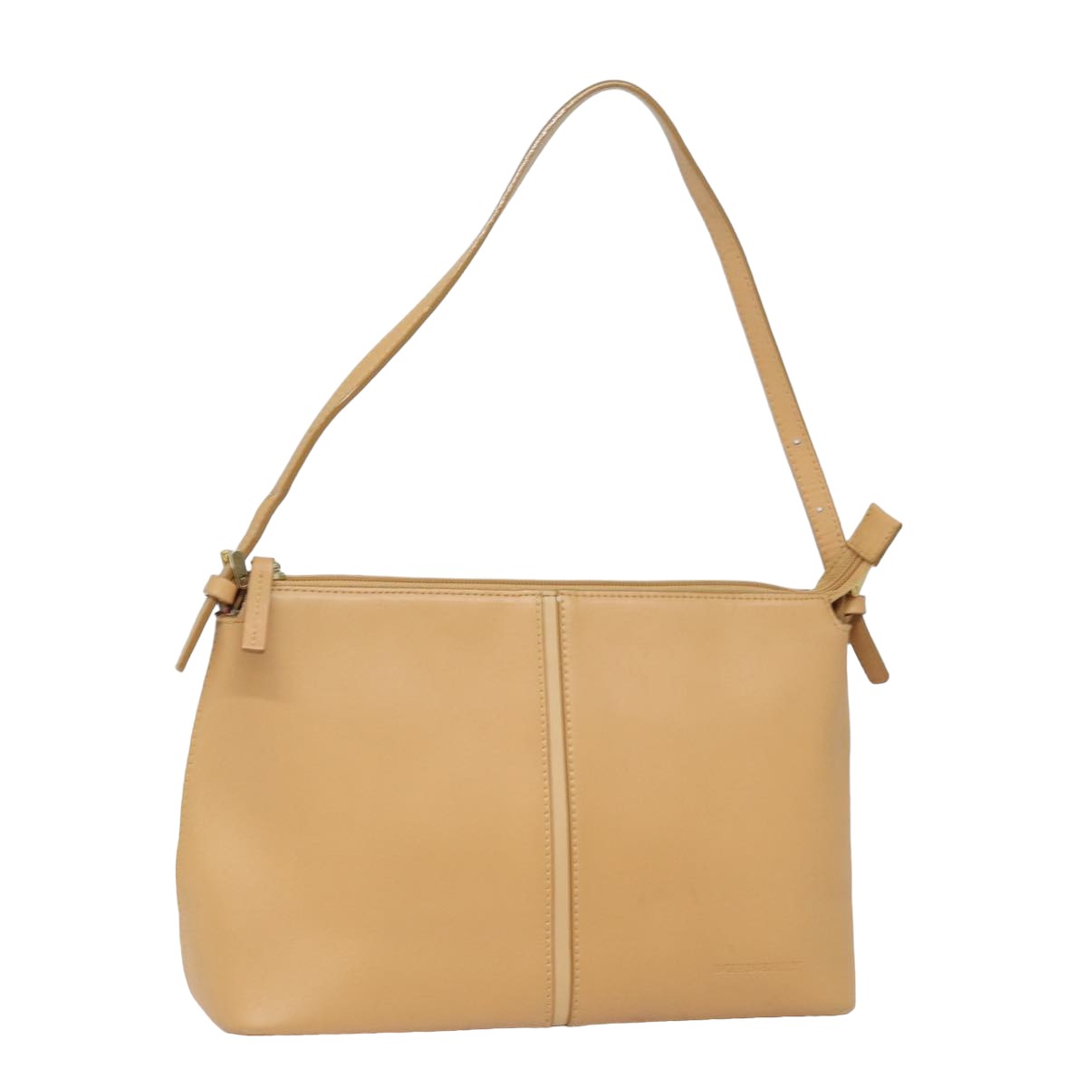 Luxury Burberry Shoulder Bag Leather Beige Auth am6447