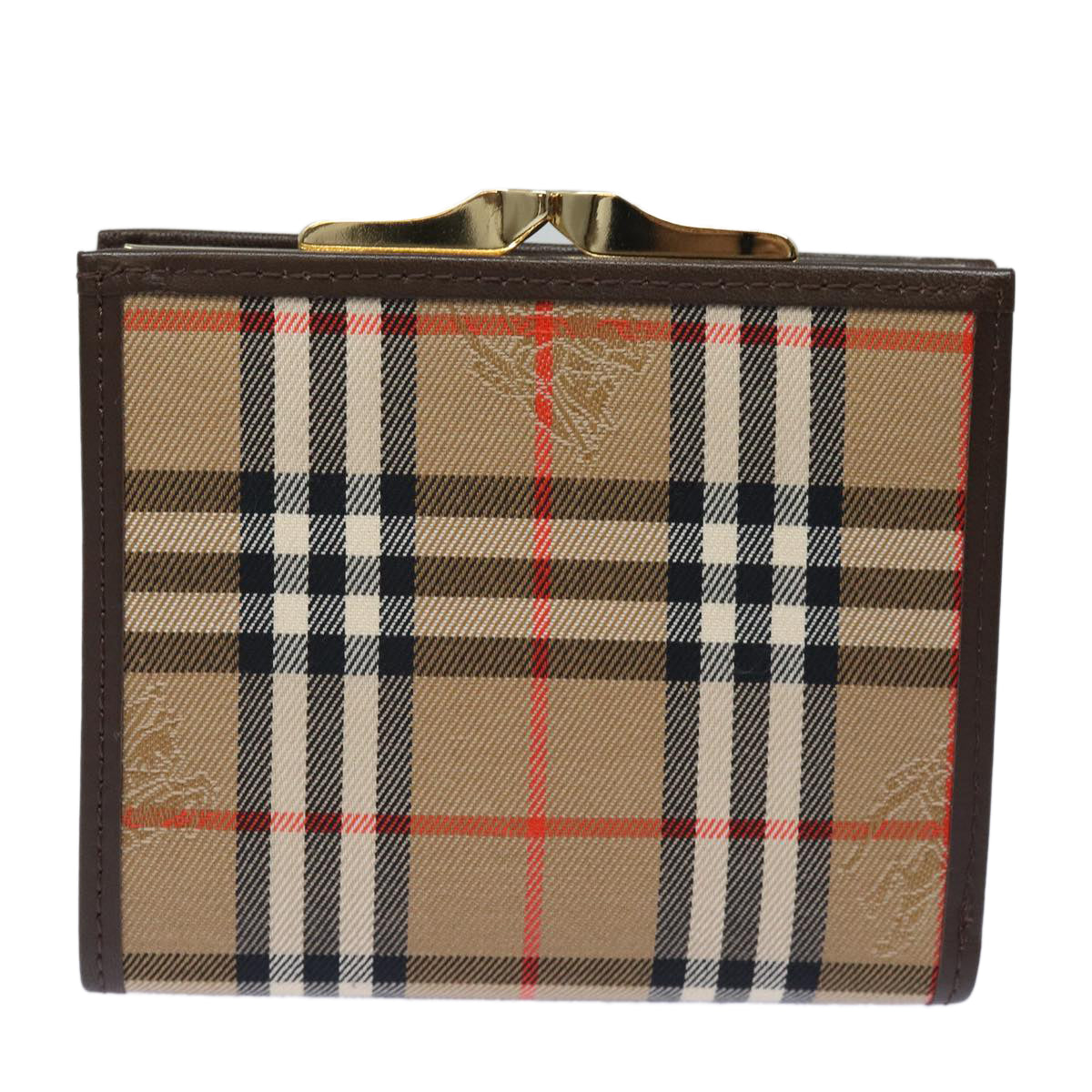 Luxury BurberrySs Nova Check Wallet Canvas Beige Auth am6671