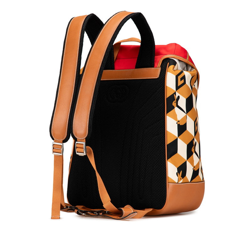 Gucci Interlocking G Nylon Leather Backpack