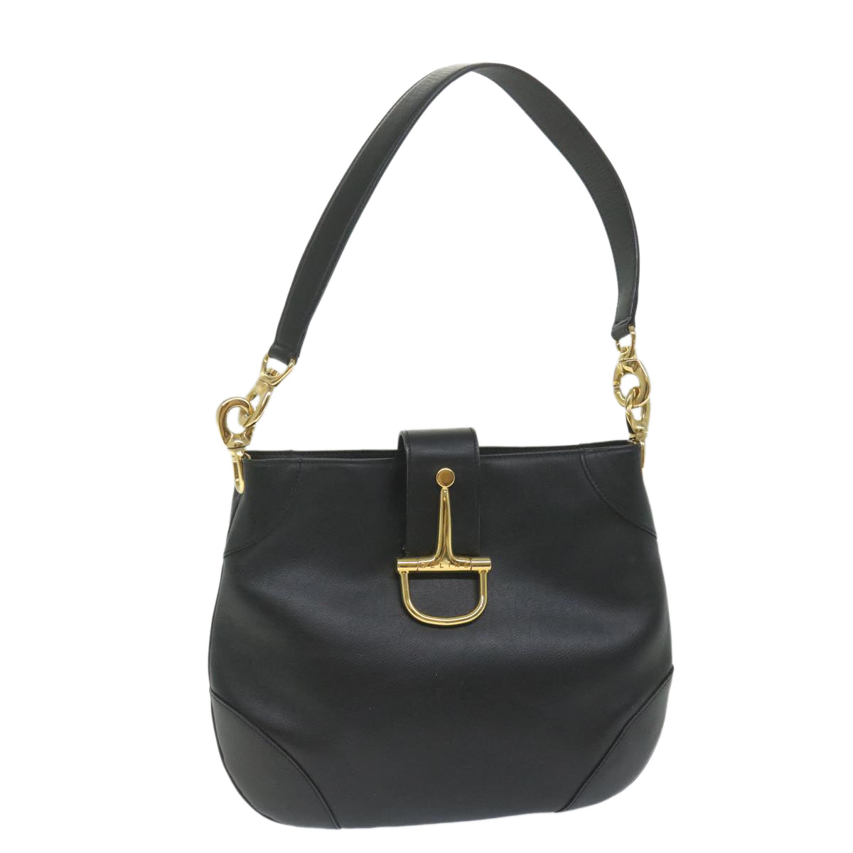 Luxury CELINE Shoulder Bag Leather Black  ar10477