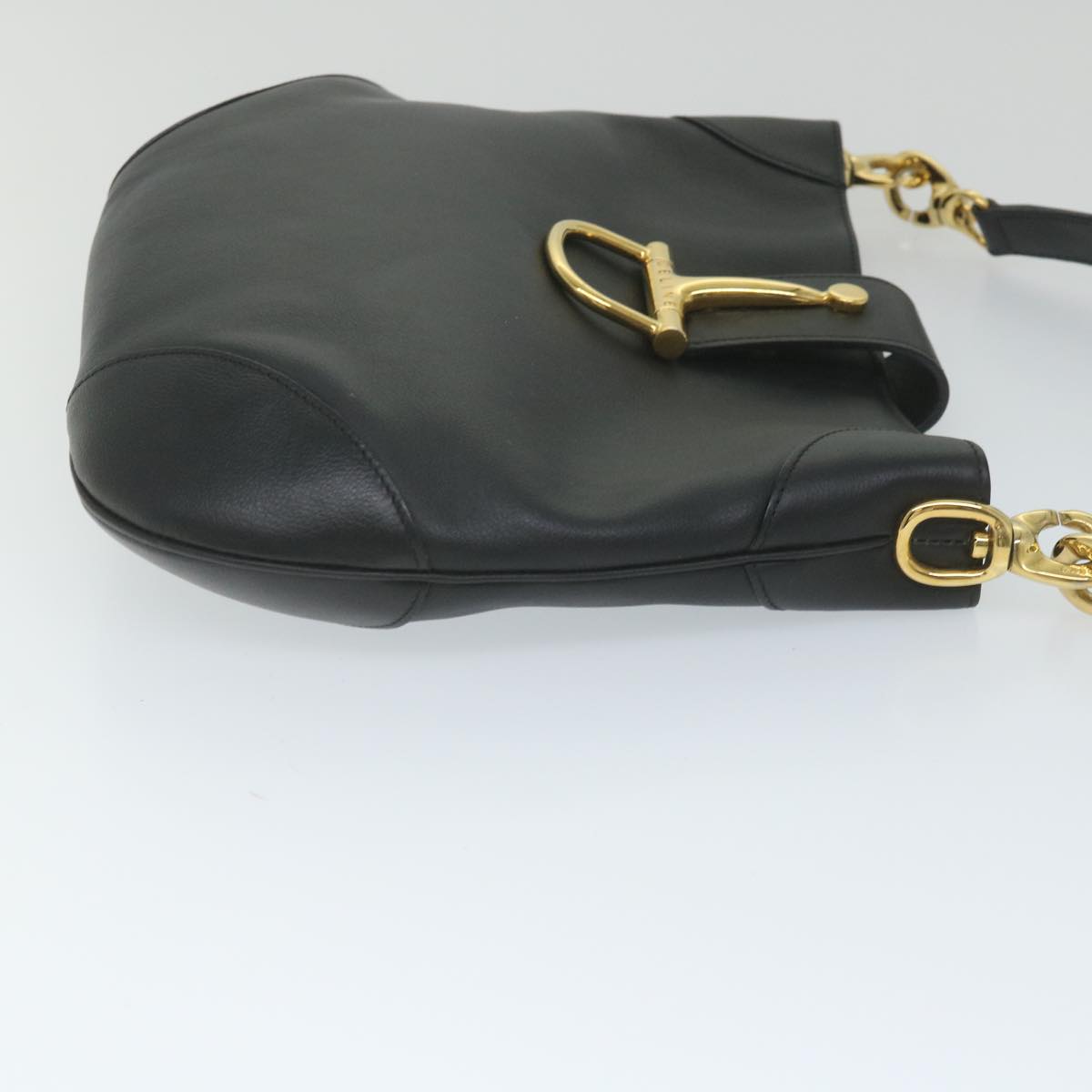 Luxury CELINE Shoulder Bag Leather Black  ar10477