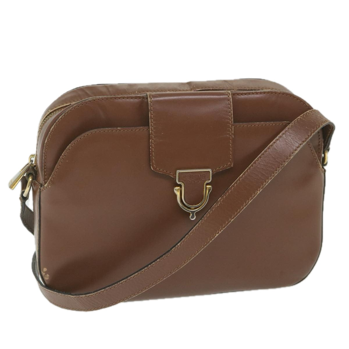 Luxury CELINE Shoulder Bag Leather Brown  ar10843B