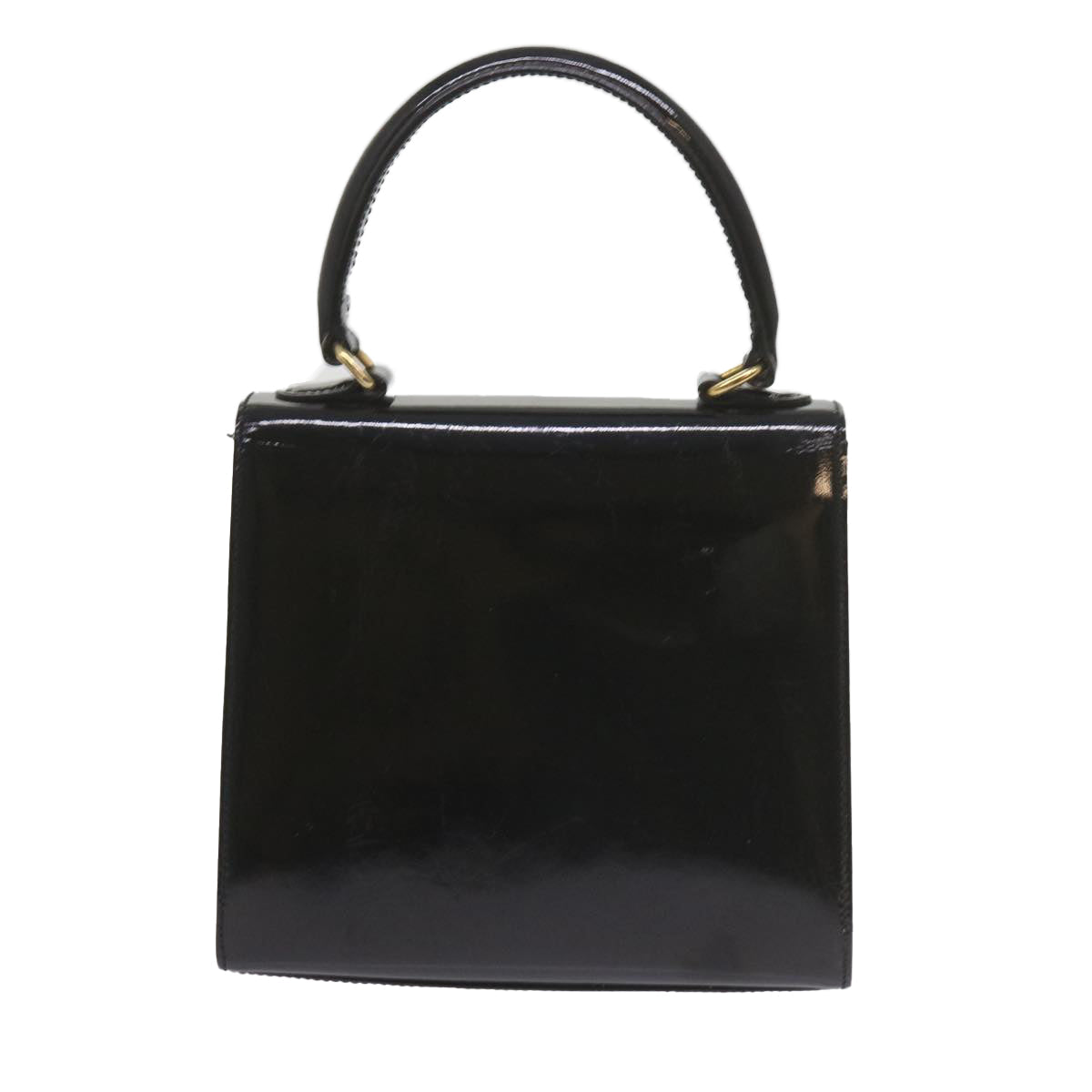 Luxury CELINE Hand Bag Patent leather 2way Black  ar10948B