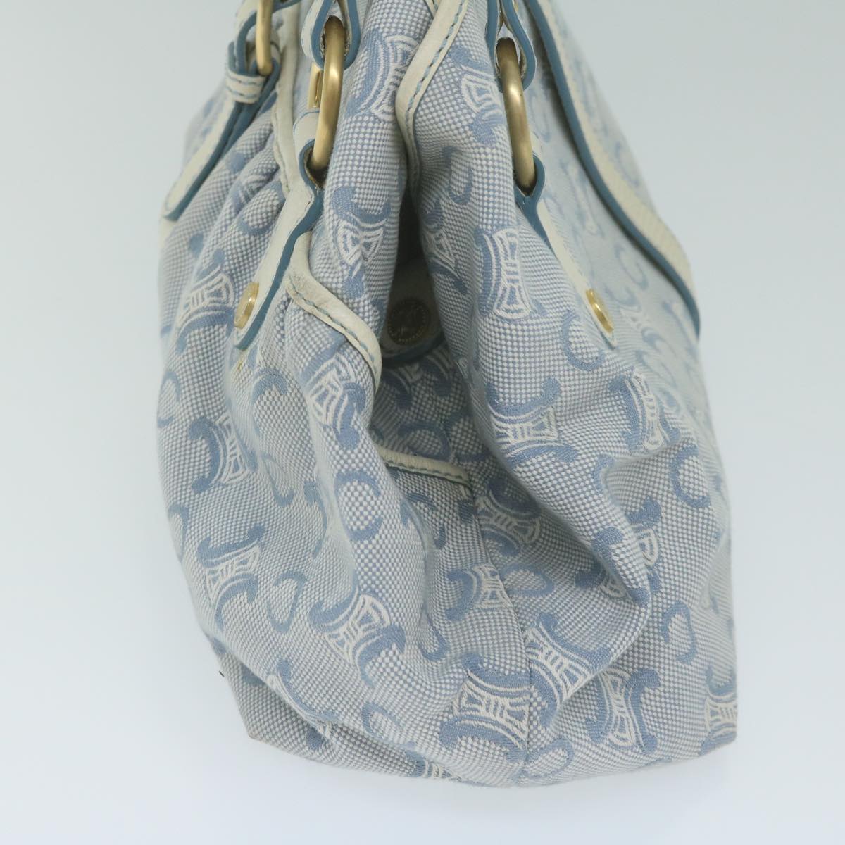 Luxury CELINE Paris Macadam Canvas Hand Bag Blue  ar11152B