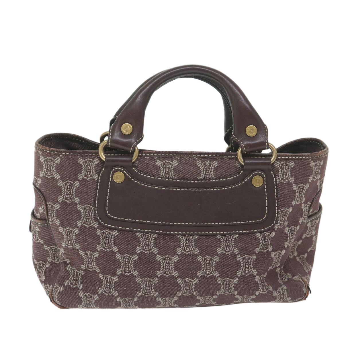 Luxury CELINE Paris Macadam Canvas Boogie Hand Bag Brown  ar11308