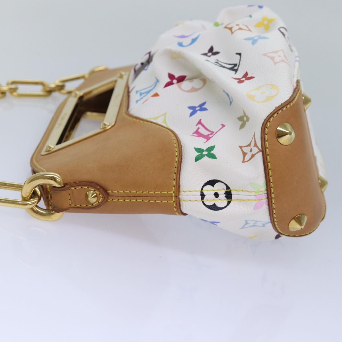 LOUIS VUITTON Monogram Multicolor Judy PM Bag White M40257 LV Auth ar12108A