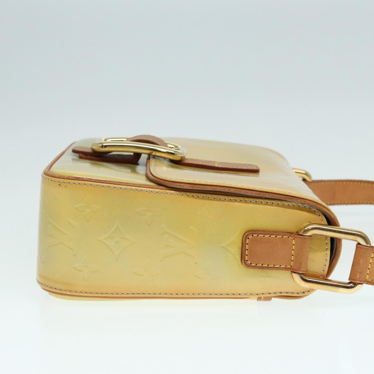 LOUIS VUITTON Monogram Vernis Christie GM Shoulder Bag Gris M91148 Auth ar12522