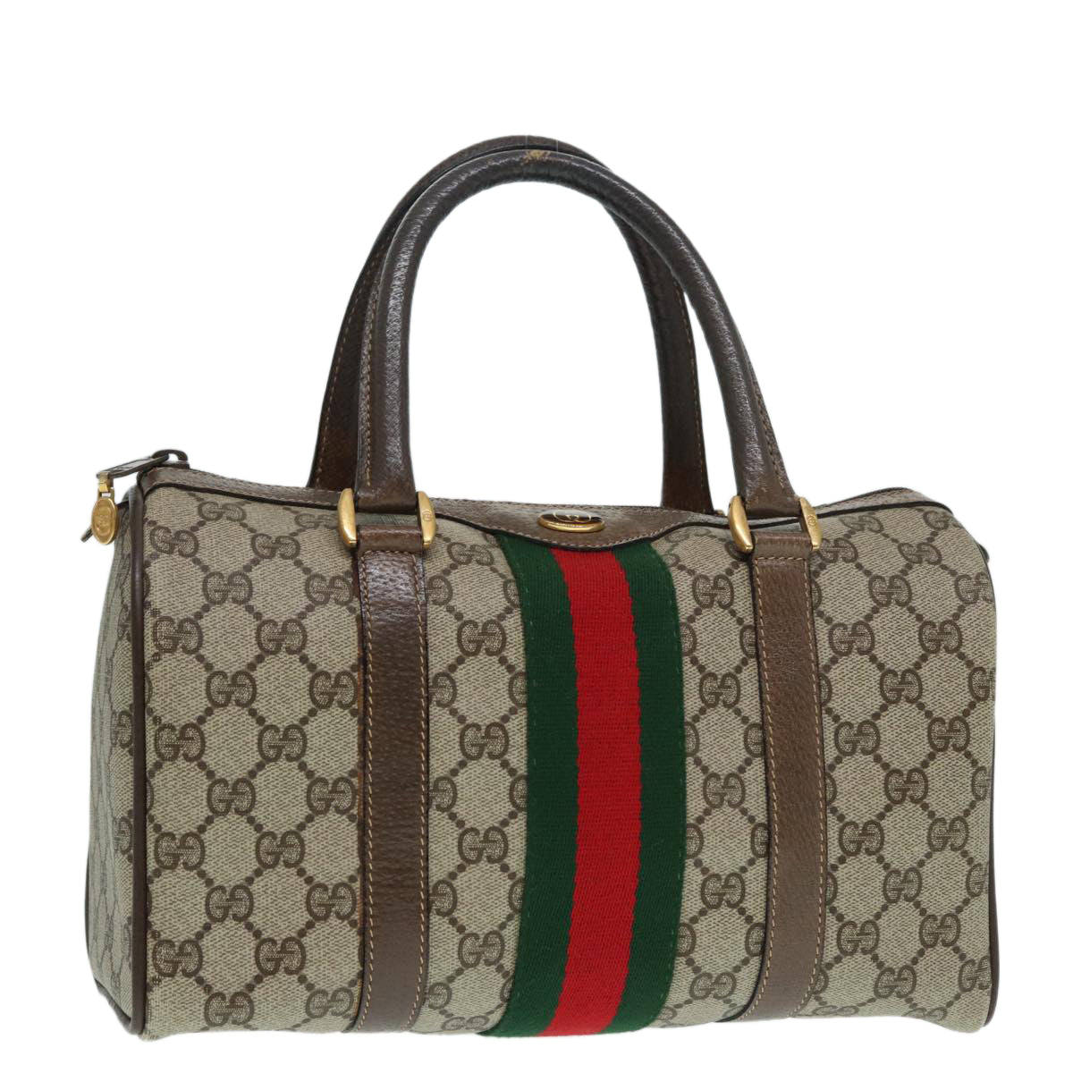 Gucci Leather Canvas Handbag