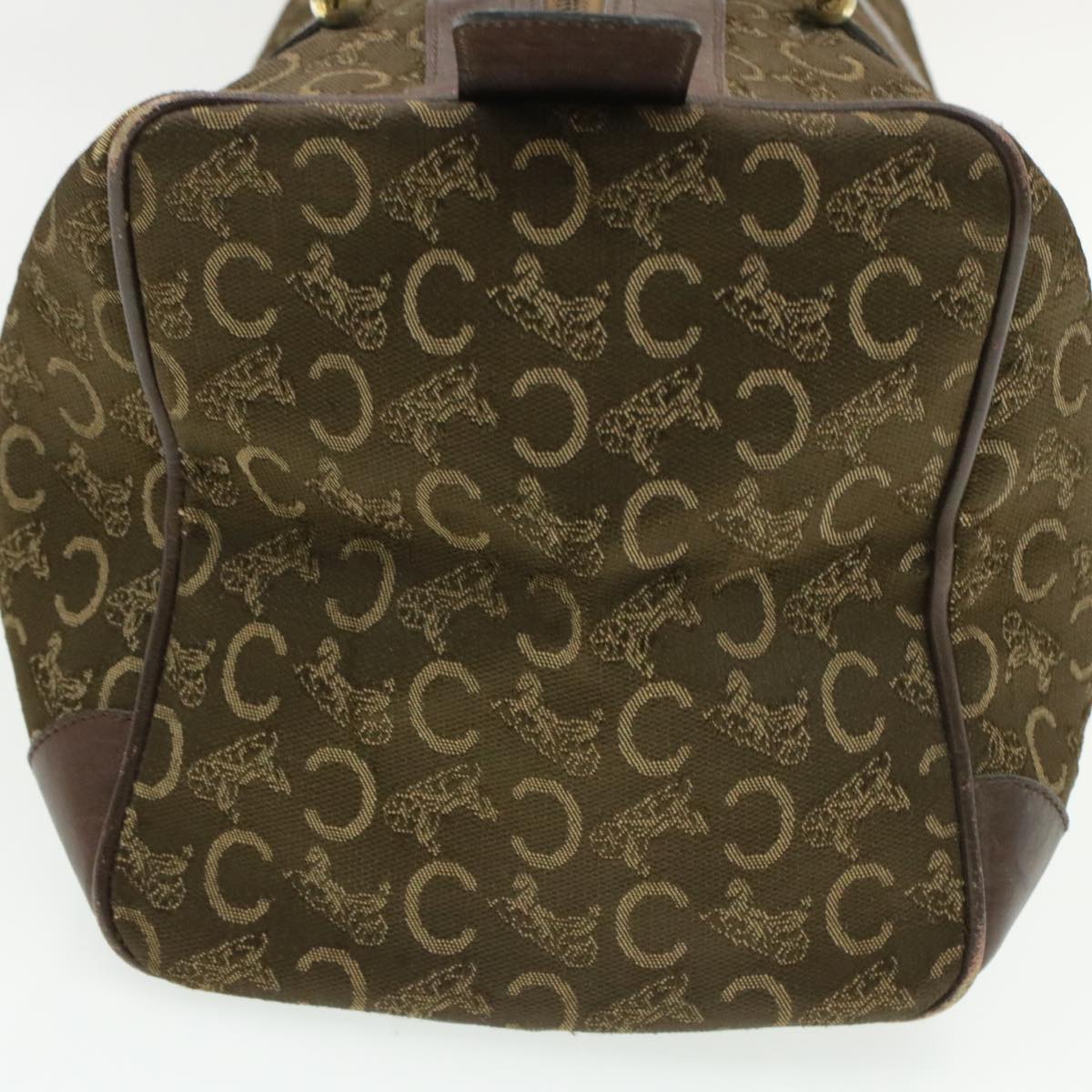 Luxury CELINE C Macadam Horse Carriage Canvas Hand Bag Brown  ar2957