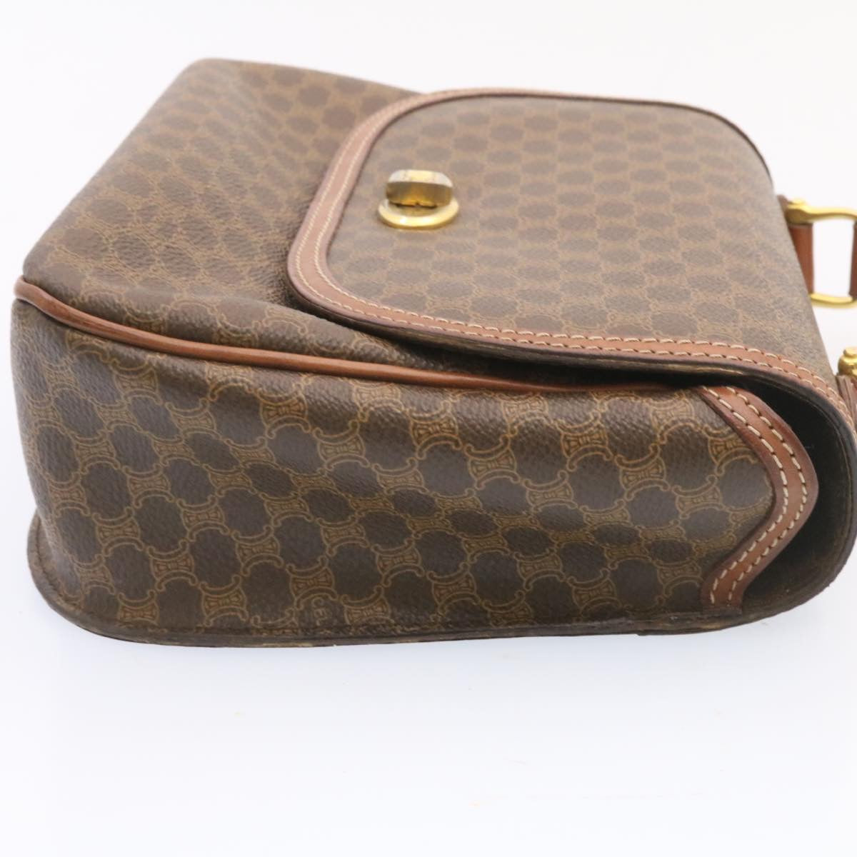 Luxury CELINE Macadam Canvas Hand Bag Brown  ar5139