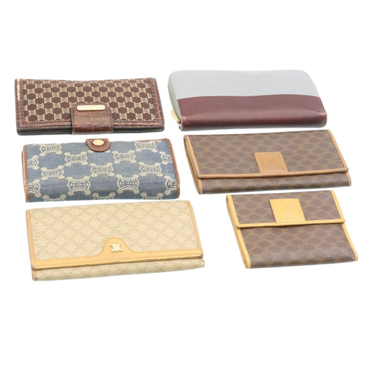 Luxury CELINE Macadam Wallet 6Set Blue Black Brown  ar5849