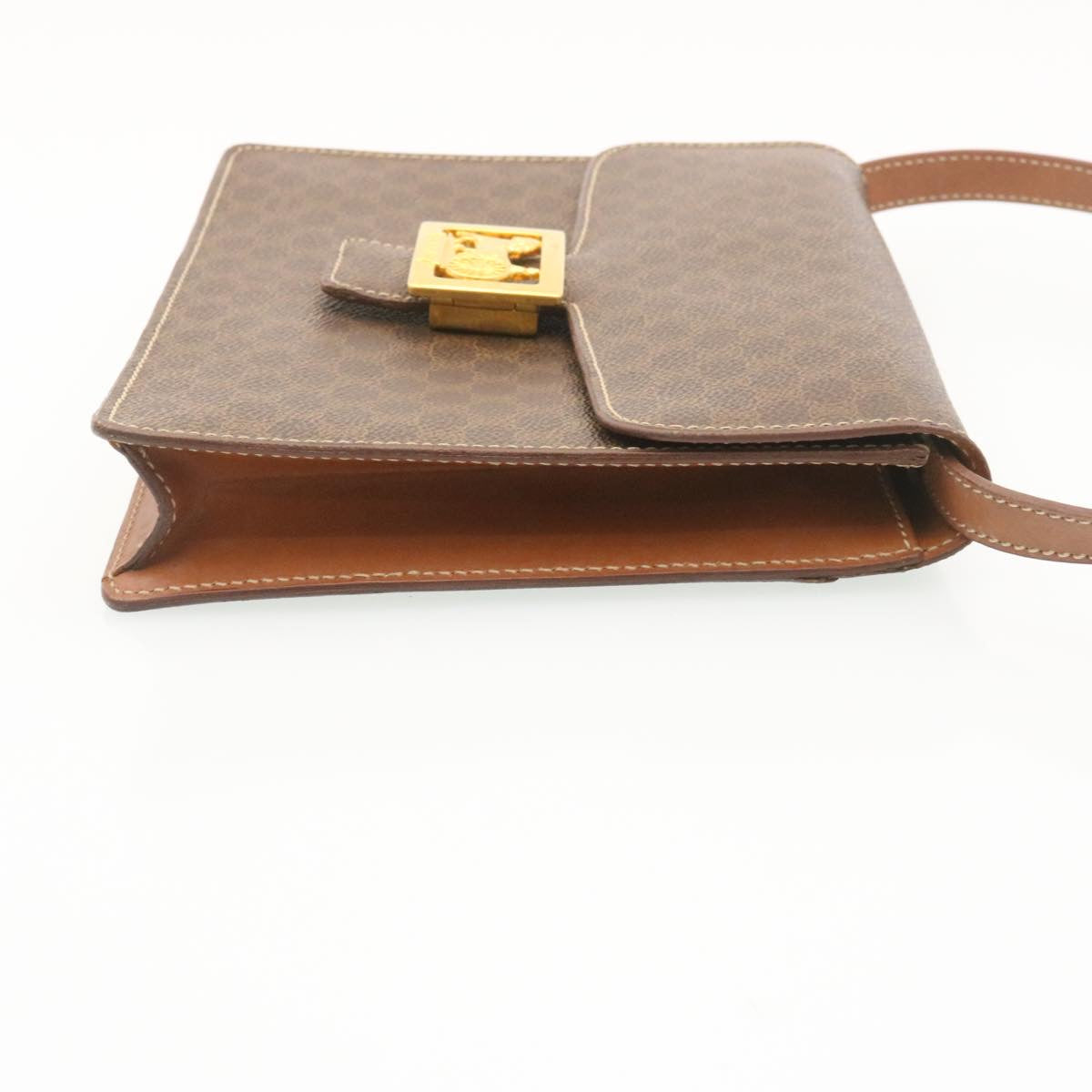 Luxury CELINE Horse Carriage Macadam Canvas Shoulder Bag Brown  ar6197